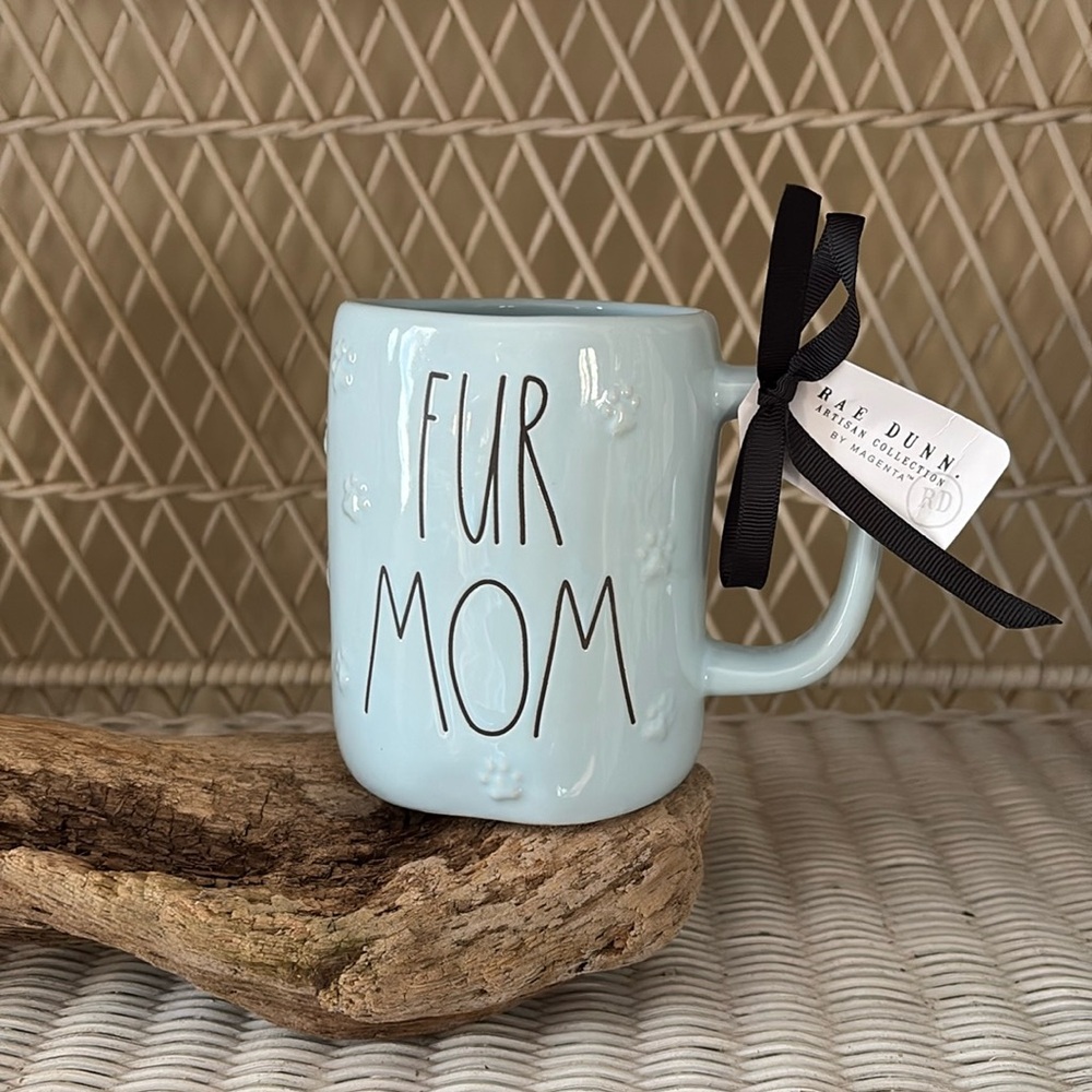 Rae Dunn blue Fur Mom coffee/tea mug